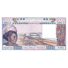 P808Tl Togo - 5000 Francs Year 1992 (OUT OF STOCK)
